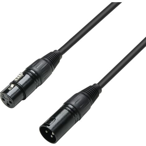 1 Câble DMX,Connecteurs XLR mâle vers femelle,Blindage spirale cuivre,Gaine PVC noir,Scène studio répétition