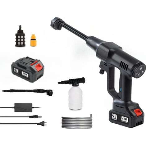 Idropulitrice Senza Fili Brushless per Batteria 18V, Idropulitrice Portatile per Auto Casa Giardino Terrazza(Con 1 Batteria)