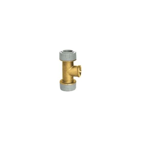 Té fileté réduit en laiton - STANDARD HYDRAULIQUE Dimensions : Ø15mm x 1/2".
