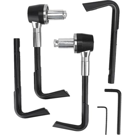 Garde-mains CNC pour moto, protège-leviers de frein, pare-main guidon, protecteur aluminium argenté (1/3)