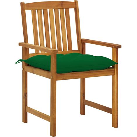Maison Exclusive - Sedie da Giardino con Cuscini 2 pz in Massello di Acacia (1/5)