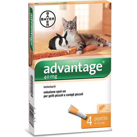 ADVANTAGE SPOT ON 40 GATTI FINO A 4 KG