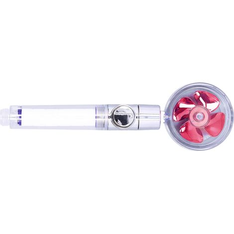 Tête de douche de ventilateur, douche à main haute pression avec interrupteur de pause pour toilettes pour hôtel pour salle de bain(Douche de ventilateur rouge) (1/5)