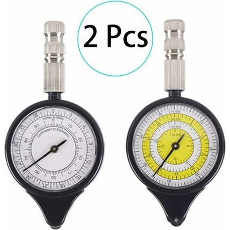 2 Stück Multifunktionskompass mit Kurvenmesser, Entfernungsmesser, Opisometer, Kurvenmesser und Distanzrechner für Wandern, Camping und Outdoor-Survival (1/5)