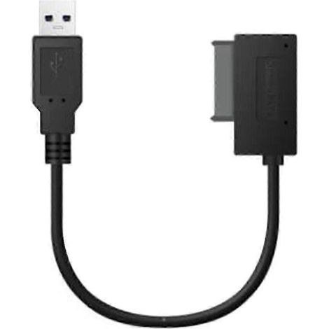 Adaptateur USB PC 6P+7P CD DVD SATA vers USB 2.0, convertisseur SATA 13 broches fin pour PC portable (1/5)