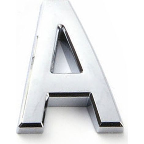 Numéro de porte 5 cm avec base autocollante ABS moulé par injection, panneau numérique électrolytique, numéro de maison, argent [A] (1/5)