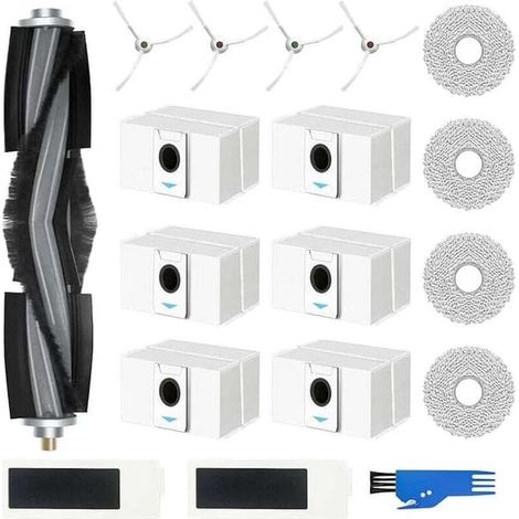 Kit d'accessoires pour Dubbot T20 Omni/T20e Omni : 18 accessoires de rechange pour aspirateur robot – 1 brosse principale, 6 sacs à poussière (1/4)