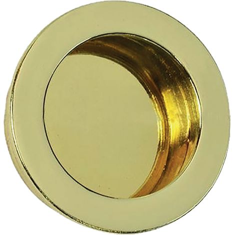 Maniglia Tonda per Porte Scorrevoli Oro Lucido Ø 40 mm