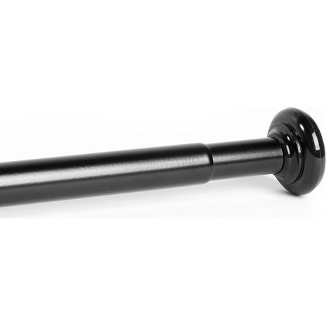 GELCO - Barre de douche barre aluminium noir extensible