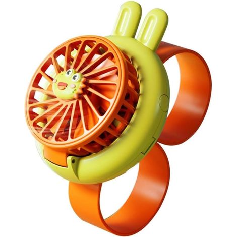 Mini ventilateur de poignet pour enfants, rechargeable par USB, pour étudiants, montre-ventilateur portable d'extérieur, cadeau de voyage - dinosaure (1/5)