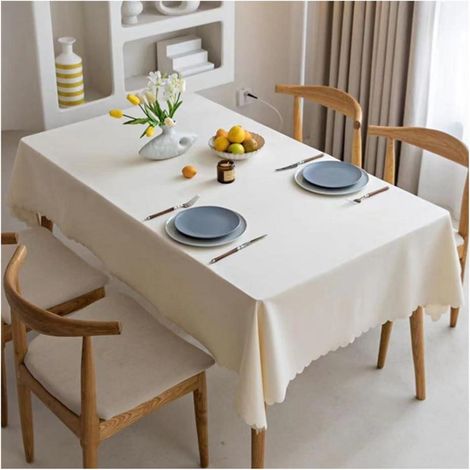 Nappe anti-taches Rectangulaire 240x140 cm Beige Imperméable & Facile d'entretien