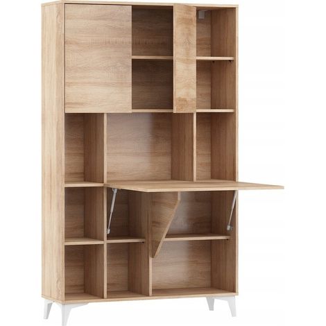 Armoire Placard Convertible en bureau et table Home office 175x105x34cm « Meggie 2-Sonoma artisan» (1/5)