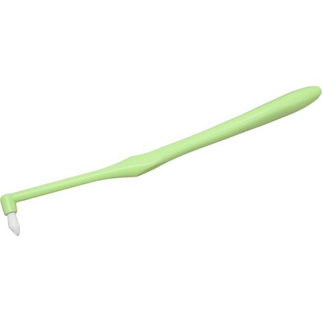 Brosse à dents orthodontique à brosse unique pour le nettoyage des appareils dentaires, verte (1/5)