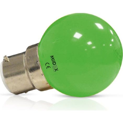 Bomba LED B22 Color Bombilla 1W Verde Miidex Lighting® (1/2)