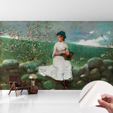 Fotomurale adesivo - Carta da parati adesiva - per la cucina camera da letto per la soggiorno - Tranquillità floreale 416x254 cm (1/5)
