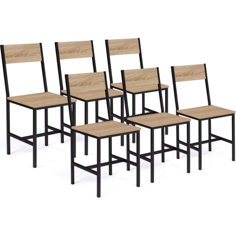 Set di 6 sedie da cucina di design industriale DETROIT