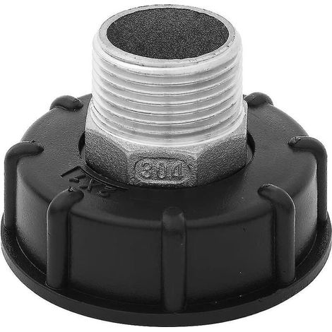 Ablaufadapter für 1000-l-IBC-Tank, Edelstahl, für Ersatzhahn, 1 Zoll Außengewinde. (1/5)