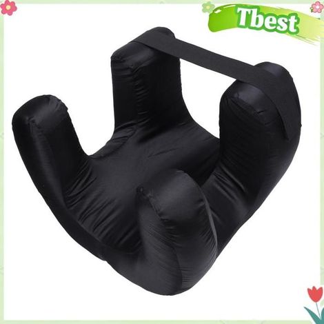 Tbest Oreiller pour le visage Oreiller de visage en tissu de soie, mousse à mémoire de forme, coussin luminaire oreiller Noire (1/5)