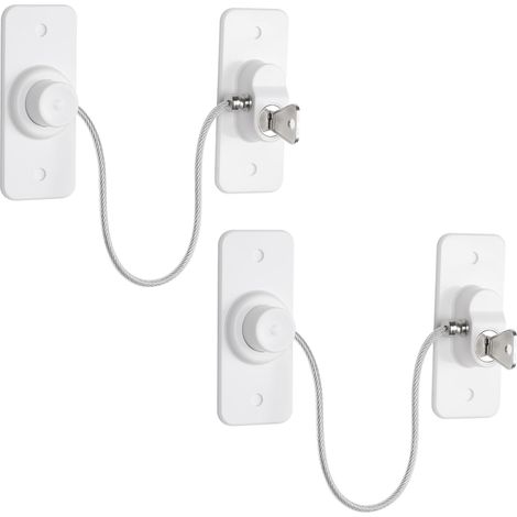 Lot de 2 verrous de fenêtre pour fenêtres en UPVC, adhésif sans perçage, entrebâilleur de fenêtre avec clé, verrous de sécurité pour animaux de compagnie, sécurité enfant, facile