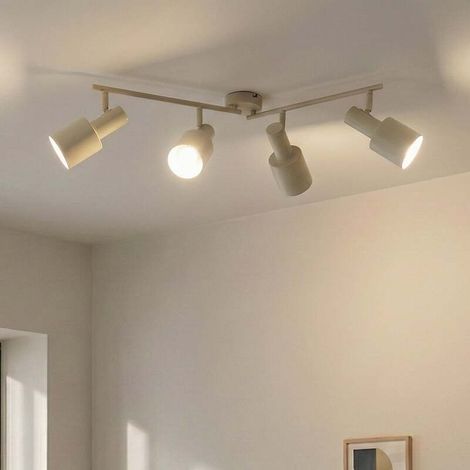 [GEBRAUCHT] B-Ware Lindby Deckenstrahler Ovelia LED Lampe 4-flammig dimmbar beige 80 cm Eisen (1/2)