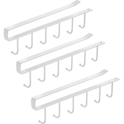 Crochets sans clous en fer forgé, étagères de rangement pour armoires, crochets multifonctionnels pour penderie (1/5)