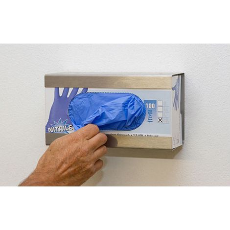Soporte mural para caja de guantes desechables