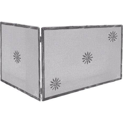 PARASCINTILLE UNIVERSALE 1 ANTA CON DECORO PER CAMINO  cm.50+85X45h.
