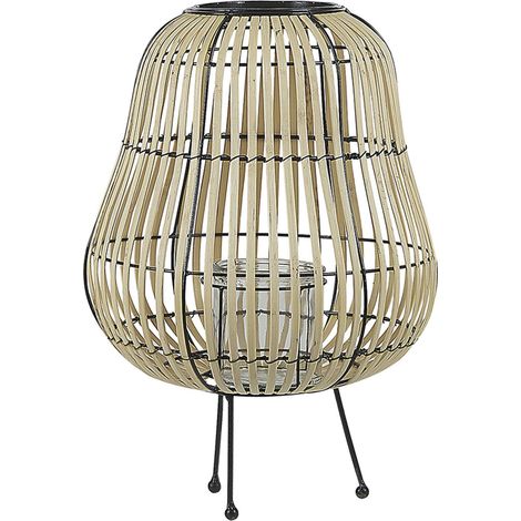 Lantern BERKNER Willow Wood 44 cm Natural (1/5)