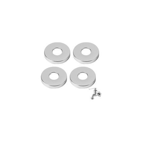 Rosaces Mitigeur Douche en Acier Inoxydable – Rosace Radiateur Polies et Sans Burr, (3/4) Ø 27 mm x Ø70mm x 10mm, pour Rosace Robinet Intérieur et Radiateur, Résistantes à la Corrosion (1/5)
