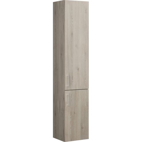Armoire haute Burg Eqio mélamine 1760x350x320mm Chêne D.Flanelle GRP95