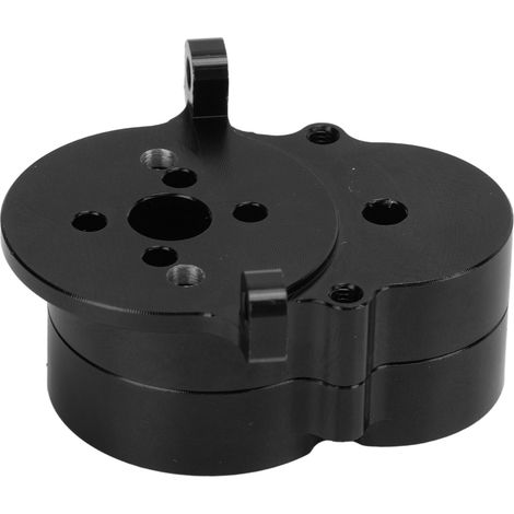 Carter de transmission arrière métal pour camion RC WPL D12 - Accessoire noir boîte de vitesses (1/5)