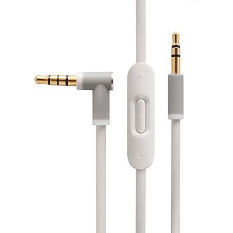 Câble audio de remplacement 3,5 mm pour casque audio (blanc) (1/5)
