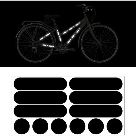 12 adesivi riflettenti notturni, striscia riflettente, adesivi di sicurezza autoadesivi impermeabili, striscia decorativa, per auto, bicicletta, casco, moto, passeggino (1/5)
