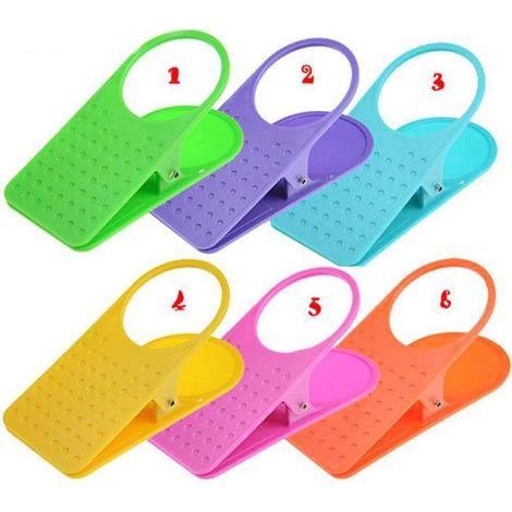 Lot de 6 pinces porte-gobelet universelles, fixations pour table, bouteille, tasse à café et verre d'eau, design à clip pour maison ou bureau. (1/5)