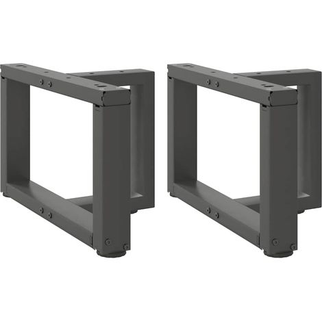 Couchtischbeine T-Form 2 Stk. Anthrazit 40x25x(30-31) cm Stahl