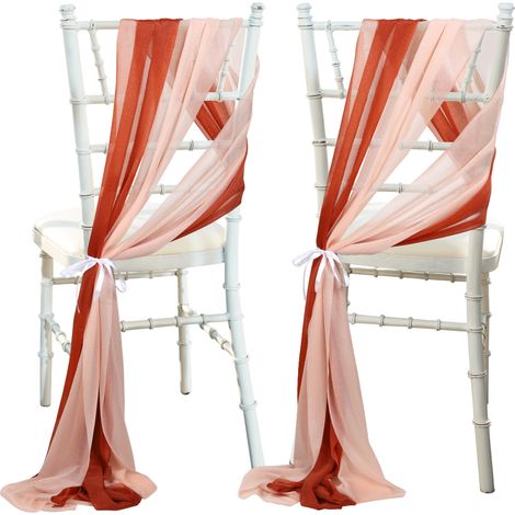 Polyester-Dekorband für Hochzeitsstühle – 8 Paar + 8 Bänder – Weiß, Rot, Blau, Grau – 25 x 250 cm – Elegant und komfortabel (1/4)