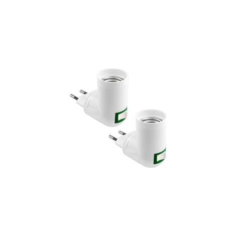 Douille E27 avec interrupteur sans fil – Tension AC 100-240V – Puissance max 100W – Matériau PBT ignifuge – Lot de 2 – Compatible ampoules LED