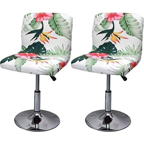 Housse de Tabouret de Bar Extensible, ANNEFLY 2PC Housse de Chaise Haute Imprimée,Protecteur de Siège Chaise de Salle à Manger 16 (1/3)