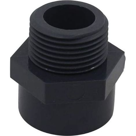 pair Embout filete pvc male 20 25 32 40 50 63 75 90 110mm embout a visser piscine raccord mixte pvc manchon fileté (Diamètre Interne 25mm - 3/4\" filetage) (1/5)