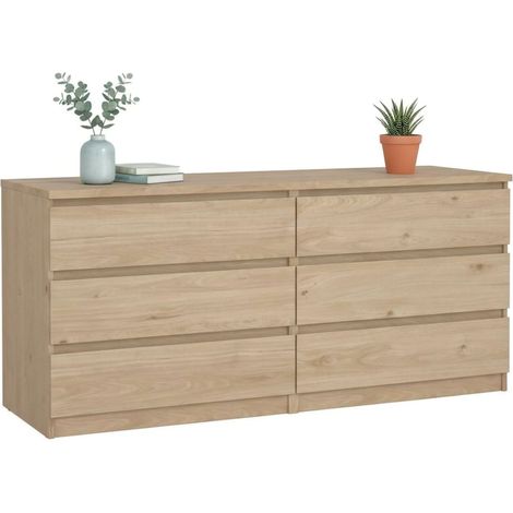 Dmora - Aparador Abacadabra, Bufé de salón, Aparador de salón, Despensa de cocina, 154x50 h70 cm, Roble