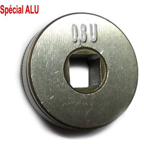 Galet de type D pour fil plein en aluminium Ø 0,8 / 1,0 mm