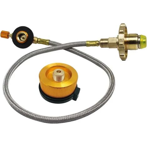 Réchaud à gaz d'extérieur, adaptateur de recharge de propane pour réchaud de camping, brûleur pour bouteille plate de GPL, coupleur de conteneur, adaptateur pour réchaud de cuisine portable à tube mét
