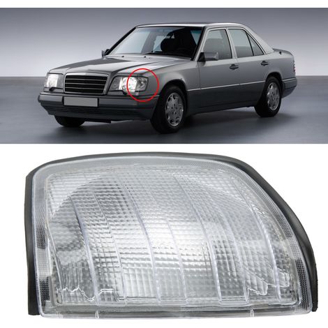 Scheinwerfer und vordere Blinker (Leuchtmittel nicht enthalten), passend für Mercedes-Benz E-Klasse W124 (1984–1995) (weiß). Links: 1248260043 (1/5)