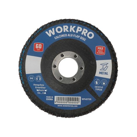 Disco abrasivo Workpro flat flap disc grana 60 ø115mm