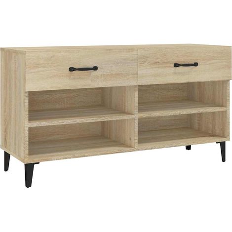 Scarpiera Mobile per scarpe Rovere Sonoma 102x35x55 cm in Legno Multistrato (1/5)