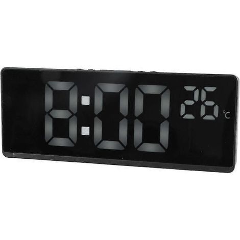 Horloge LED contemporaine, horloge numérique de bureau moderne avec luminosité réglable (1/4)
