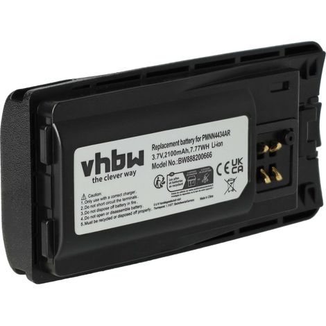 vhbw Akku kompatibel mit Motorola XT665, XT660, RVA50 Funkgerät, Walkie Talkie (2100 mAh, 3,7 V, Li-Ion)