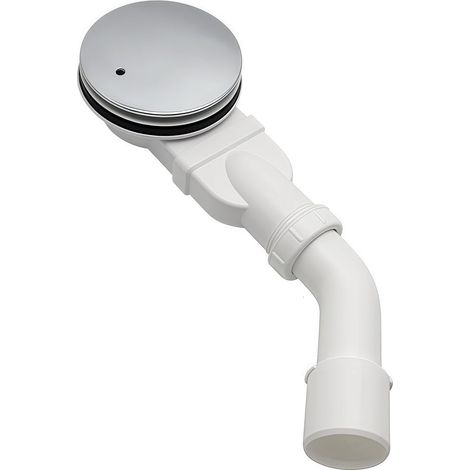 Bonde de douche SopimusZ extra plate de 90 mm avec siphon, bonde de douche, anti-odeurs, filtre à cheveux et coude d'évacuation DN 40/50 mm, couvercle chromé, évacuation de douche plate (1/5)