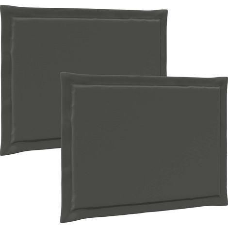 Sitzkissen 2 pcs Anthrazit 47 x 36 x 2 cm Polyester vidaXL
