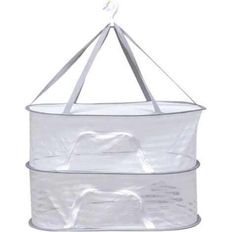 Filet de Séchage Suspendu 2 Couches avec Fermetures à Glissière, Sèche Herbes à Suspendre Filet de Séchage Plantes Filet de Séchage d'Herbes Sèche-Herbes pour Poisson Fleurs Rangement (1/5)
